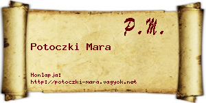 Potoczki Mara névjegykártya